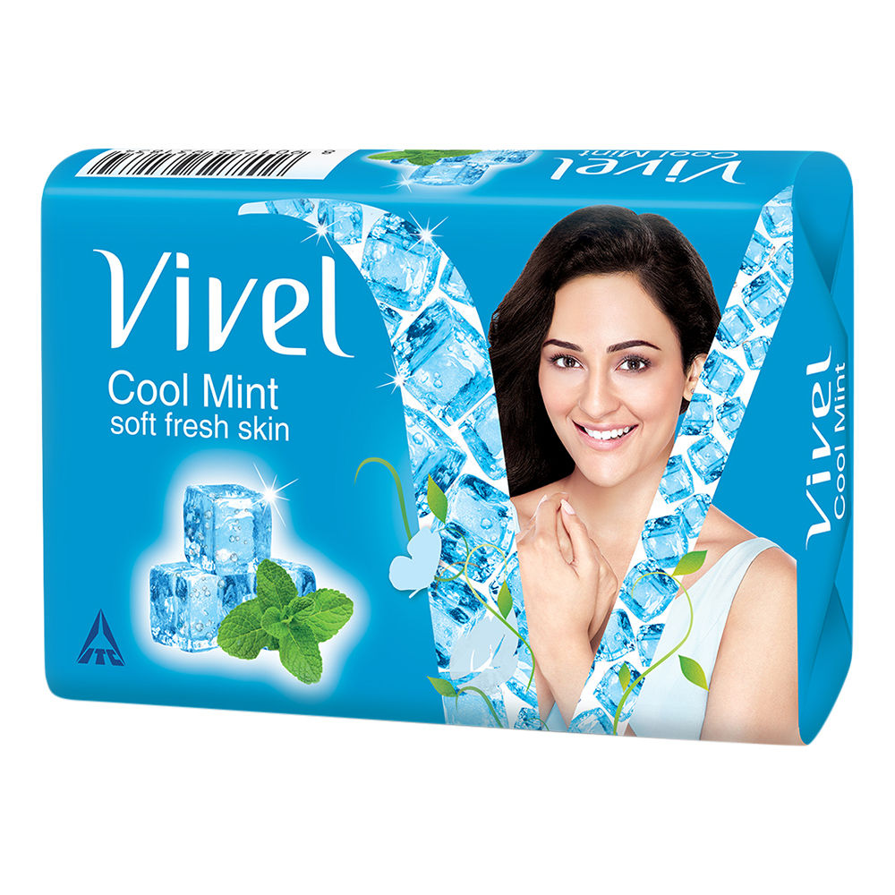 Vivel Cool Mint, Soft Fresh Skin Soap (Pack of 4), 150g Each Buy at Indicrest Image 2