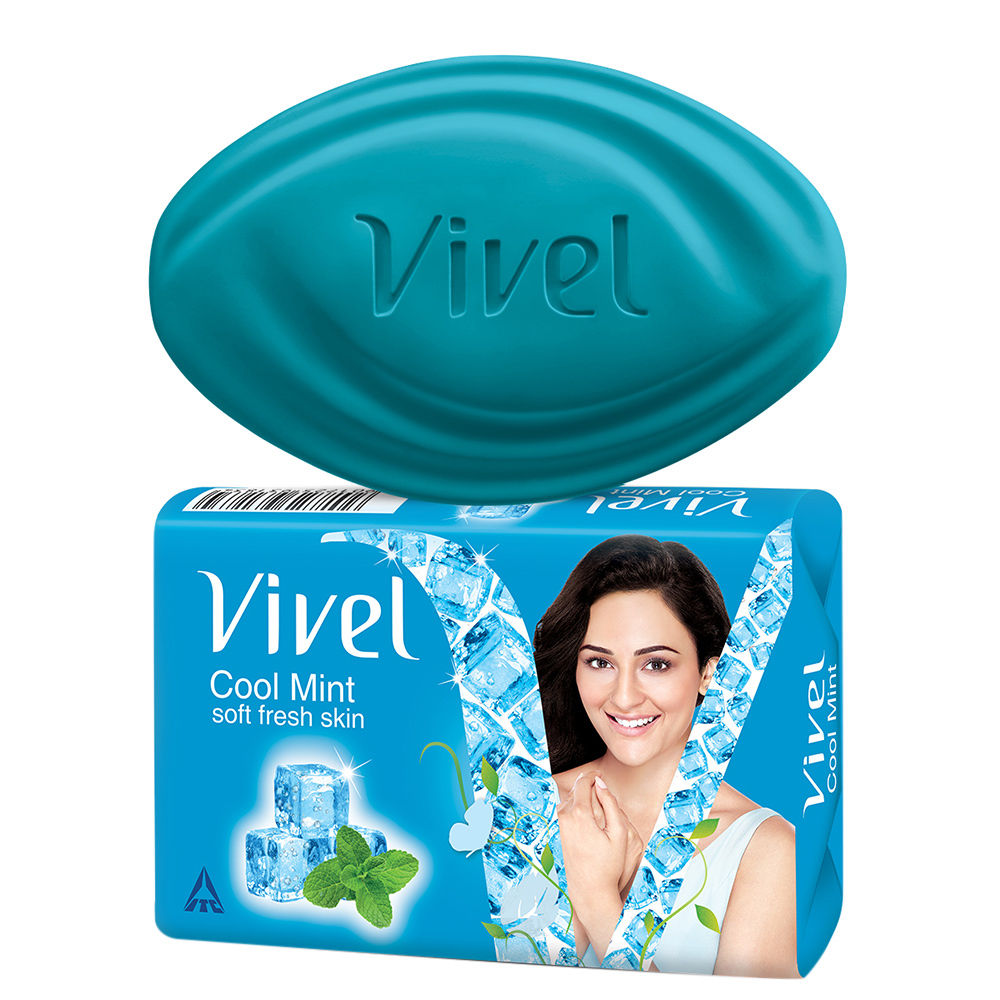 Vivel Cool Mint, Soft Fresh Skin Soap (Pack of 4), 150g Each Buy at Indicrest Image 4