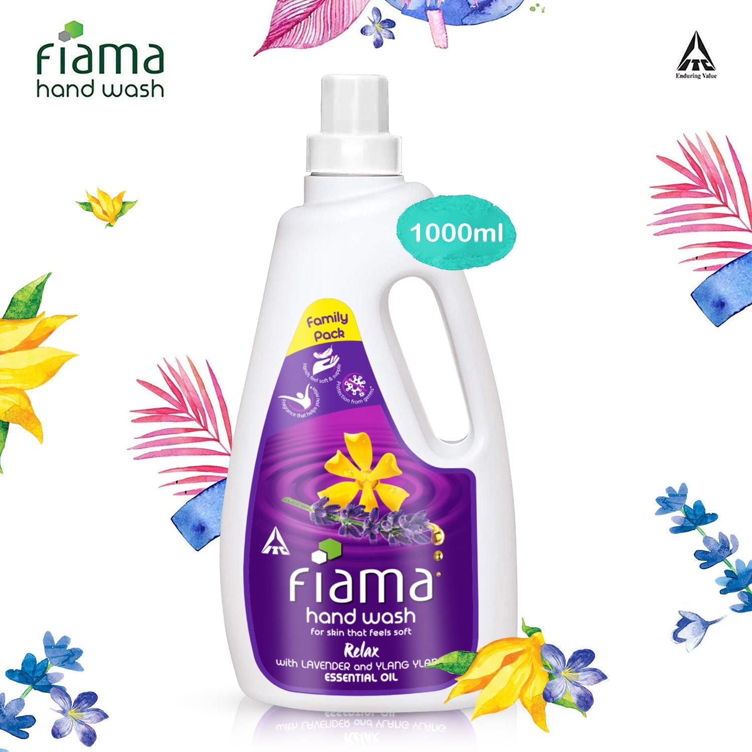 Fiama Relax Moisturising Hand Wash, Lavender Oil And Ylang Extracts For Soft And Supple Hands, 1000ml Buy at Indicrest Image 5