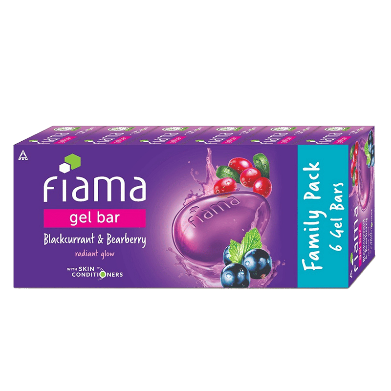 Fiama Blackcurrant & Bearberry Gel Bar for Radiant Glowing & Hydrating Skin (Pack of 6 Soaps), 750g Buy at Indicrest Image 2