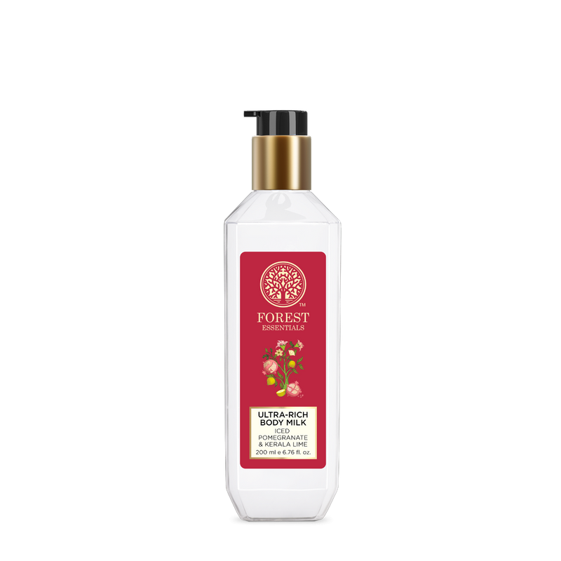 Forest Essentials Ultra-Rich Body Milk Iced Pomegranate & Kerala Lime - Moisturising Body Lotion, 200ml, Buy from Indicrest
