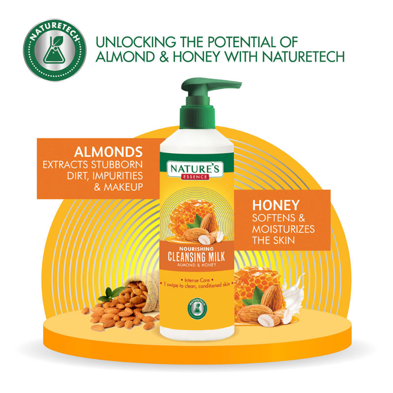 Nature's Essence Nourishing Cleansing Milk Almond & Honey, 400ml Buy at Indicrest Image 5
