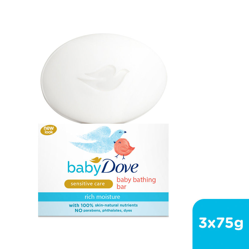 Baby Dove Rich Moisture Bathing Bar (Pack of 3), 225g Buy at Indicrest