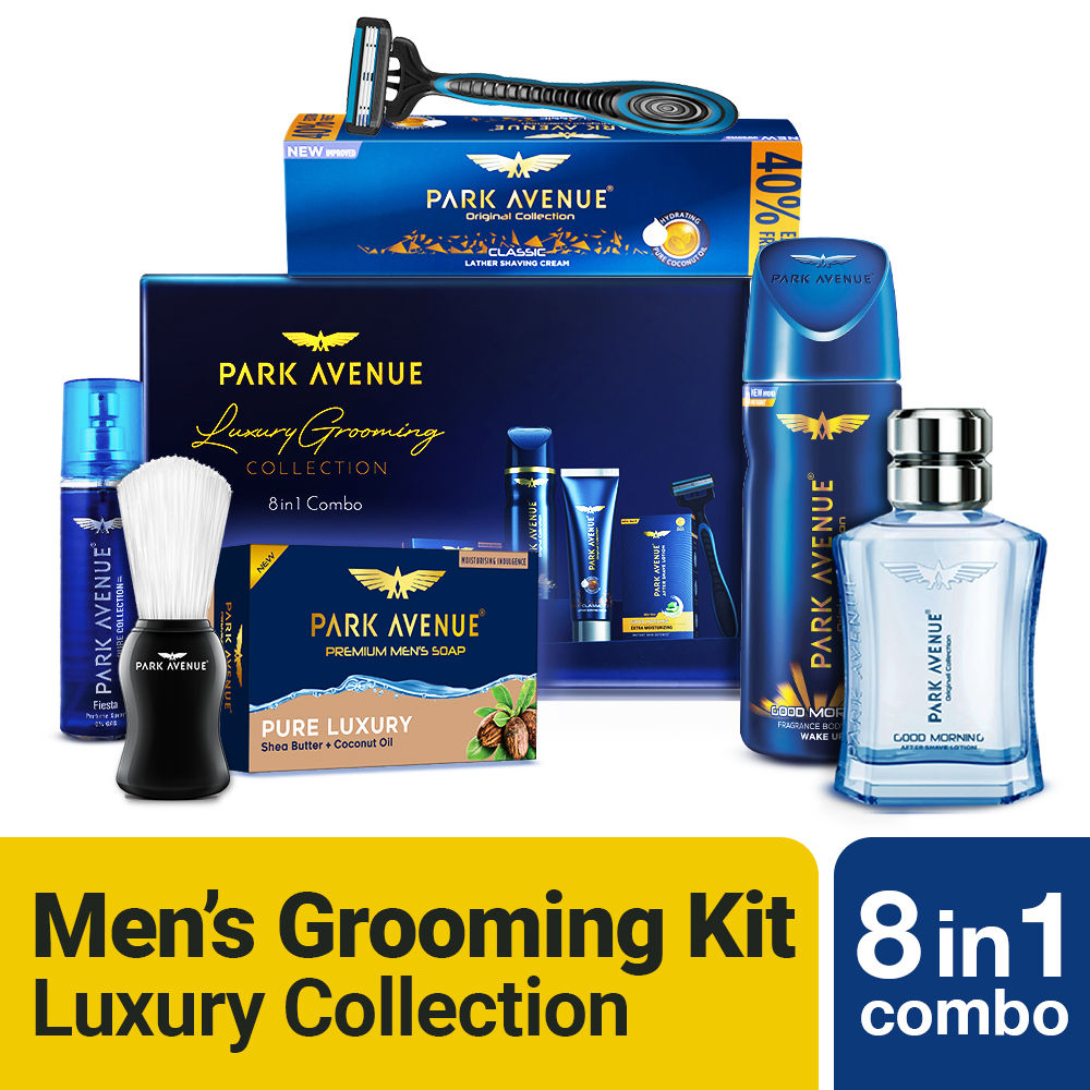 Park Avenue Luxury Grooming Kit 8 in 1 Combo, 209g+250ml Buy at Indicrest