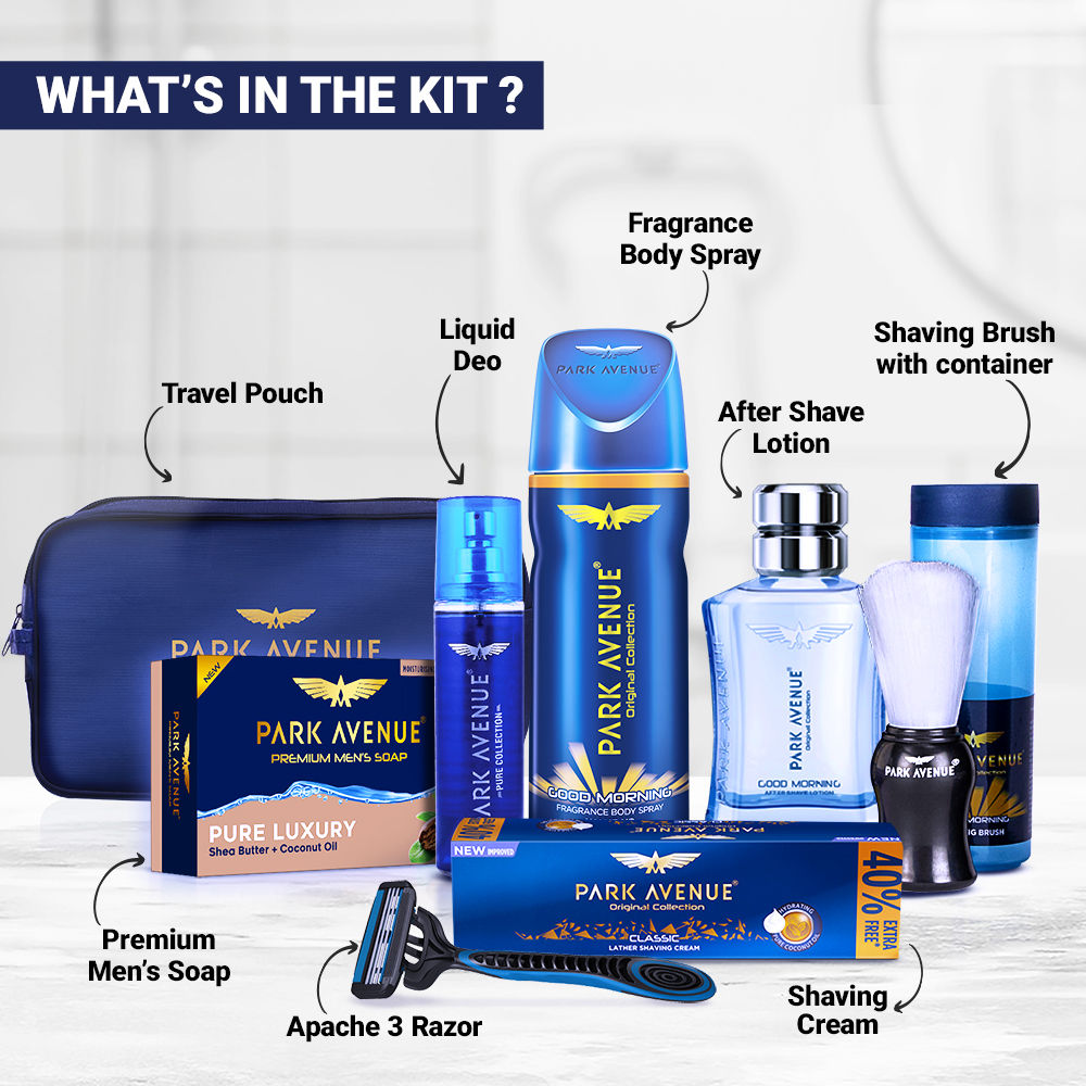 Park Avenue Luxury Grooming Kit 8 in 1 Combo, 209g+250ml Buy at Indicrest Image 6
