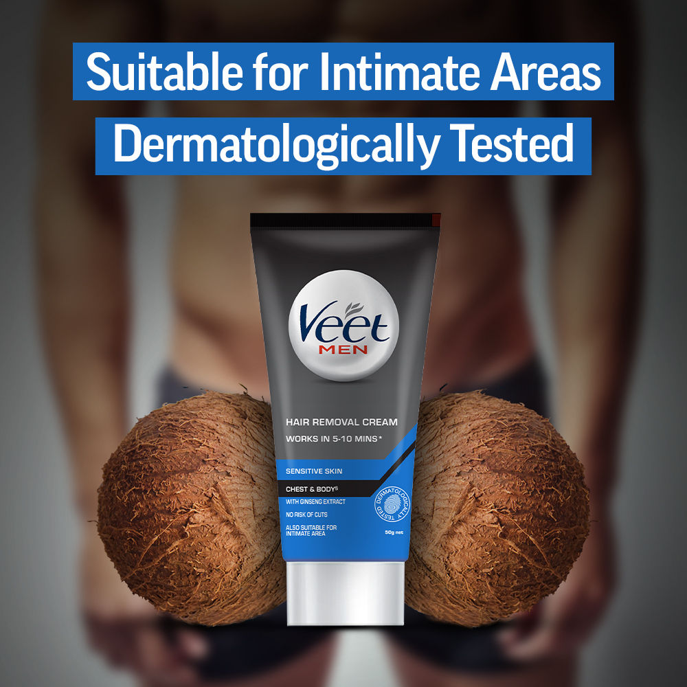 Veet Hair Removal Cream For Men For Sensitive Skin, 50g Buy at Indicrest Image 2