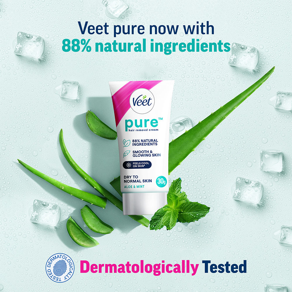 Veet Pure Hair Removal Cream For Women For Dry To Normal Skin, 30g Buy at Indicrest Image 10