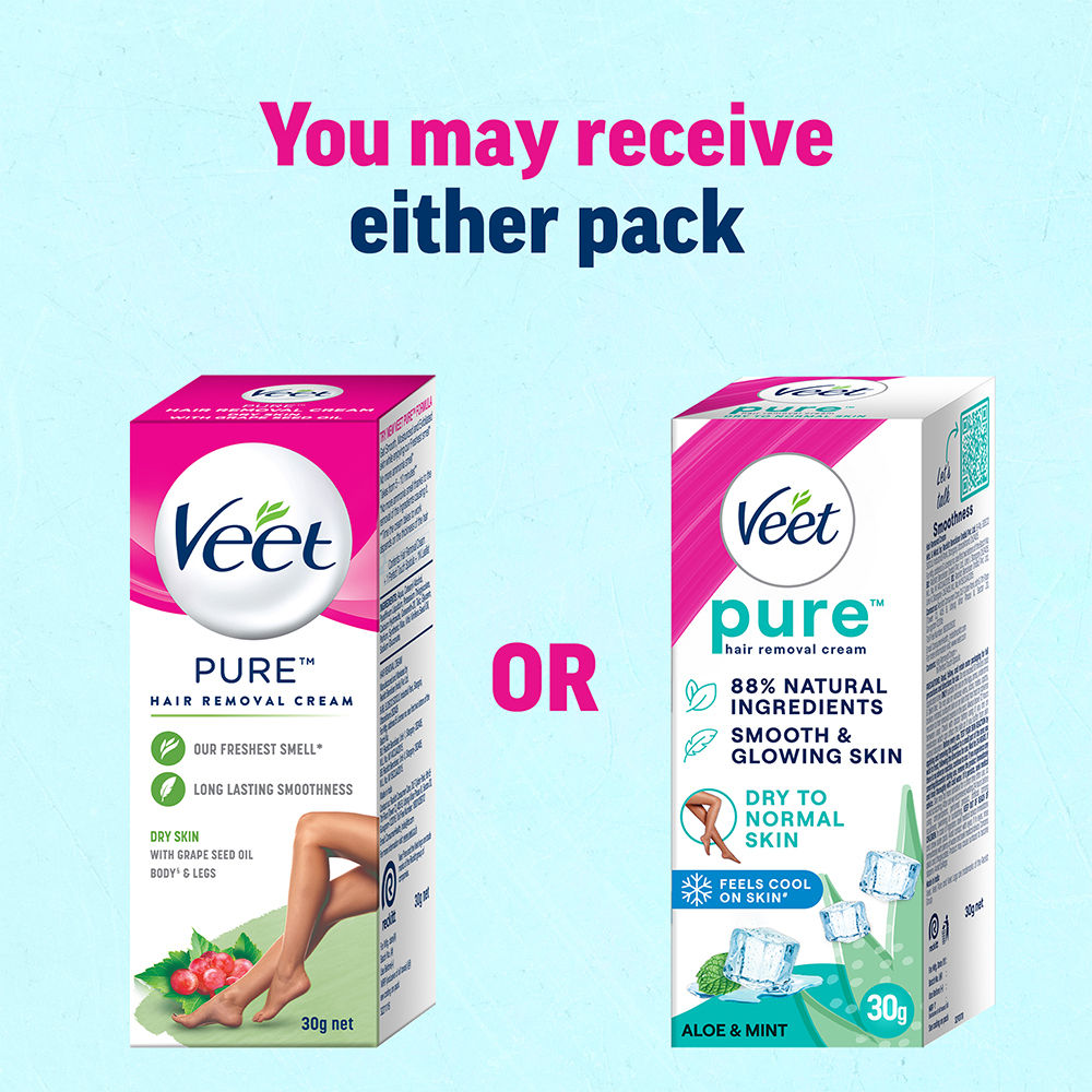 Veet Pure Hair Removal Cream For Women For Dry To Normal Skin, 30g Buy at Indicrest Image 8