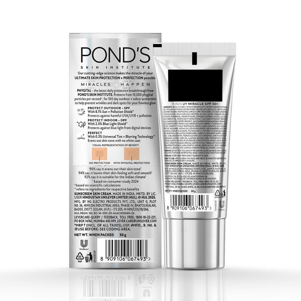 Pond’s Anti-Blue Light Uv Miracle SPF 50 PA ++++ & DPF, 50g Buy at Indicrest Image 9