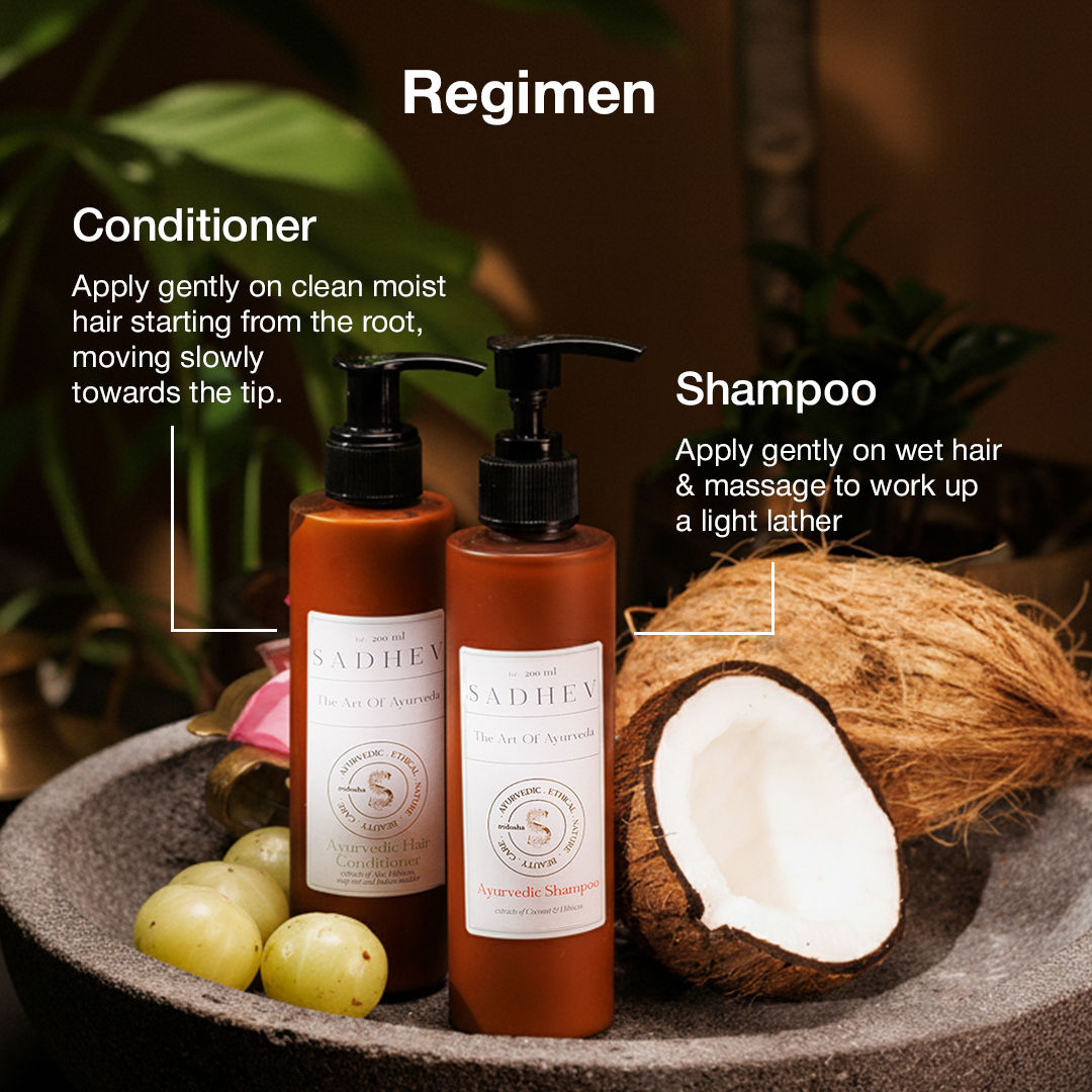 Sadhev Ayurvedic Shampoo - Coconut & Hibiscus, 200ml