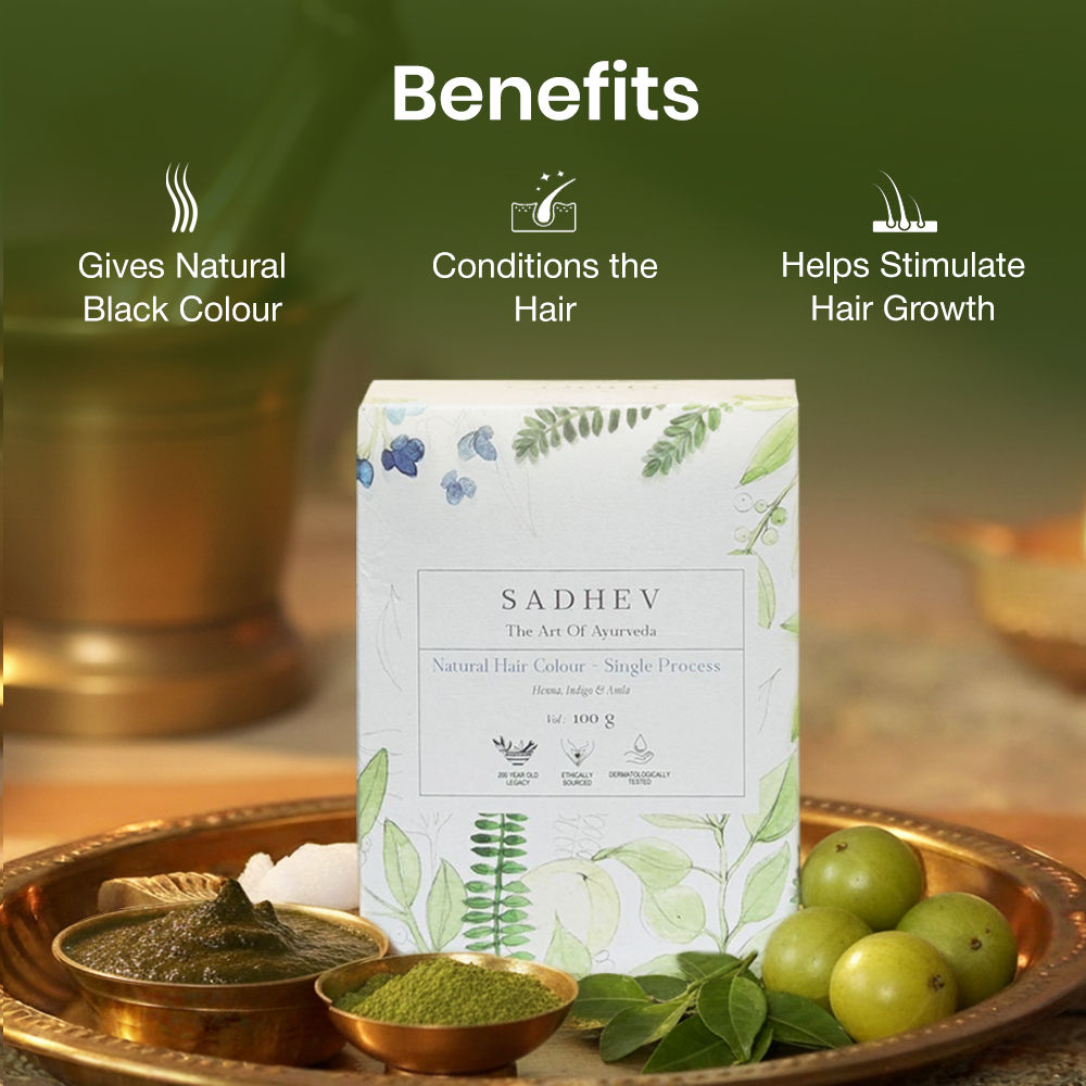 Sadhev Ayurvedic Hair Colour - Single Process, 200gm