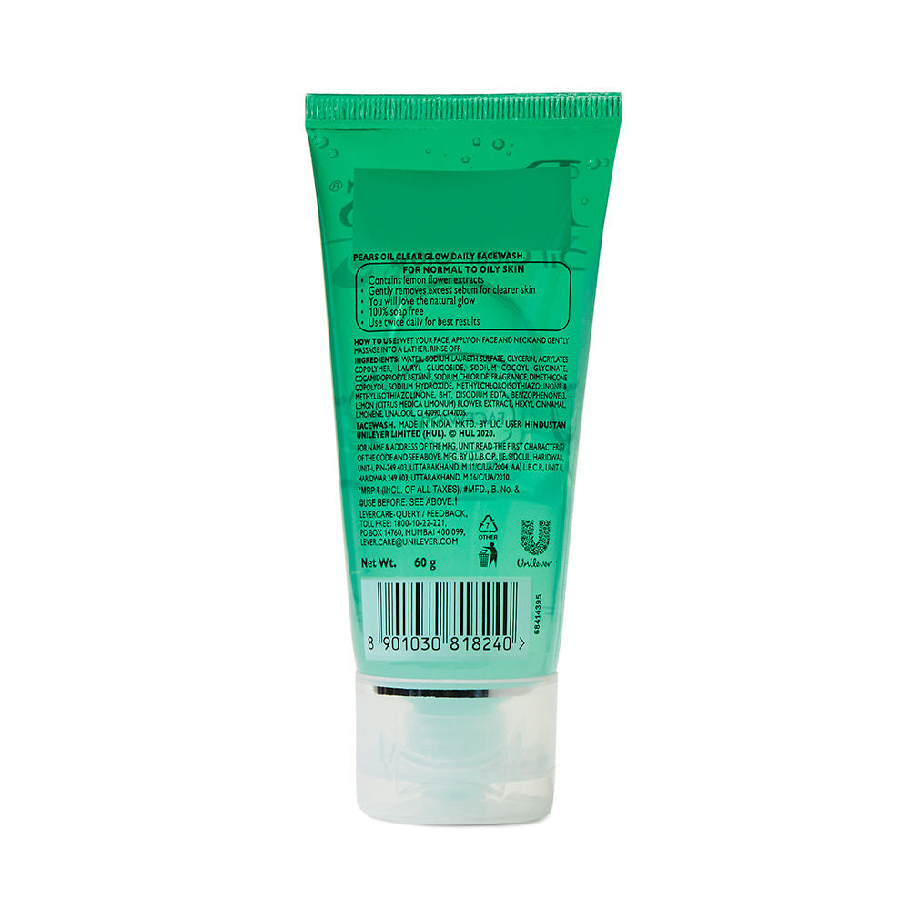 Pears Oil Clear Facewash Ultra Mild pH Balanced with Lemon Flower Extract, 60g Buy at Indicrest Image 6