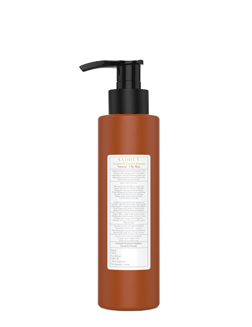 SADHEV Ayurvedic Facial Cleanser Normal - Oily Skin, 200ml