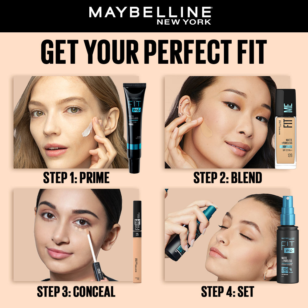 Maybelline New York Fit Me Matte+Poreless 16H Oil Control Foundation With SPF 22 PA++ 128, 30ml Buy at Indicrest Image 11