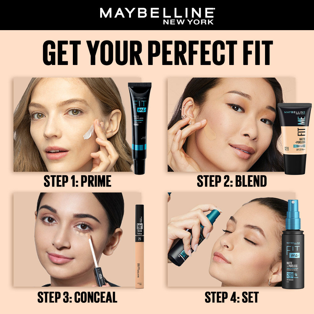 Maybelline New York Fit Me Matte + Poreless 16H Oil Control Foundation With SPF 22 PA ++ 128 Warm Nude, 18ml Buy at Indicrest Image 11