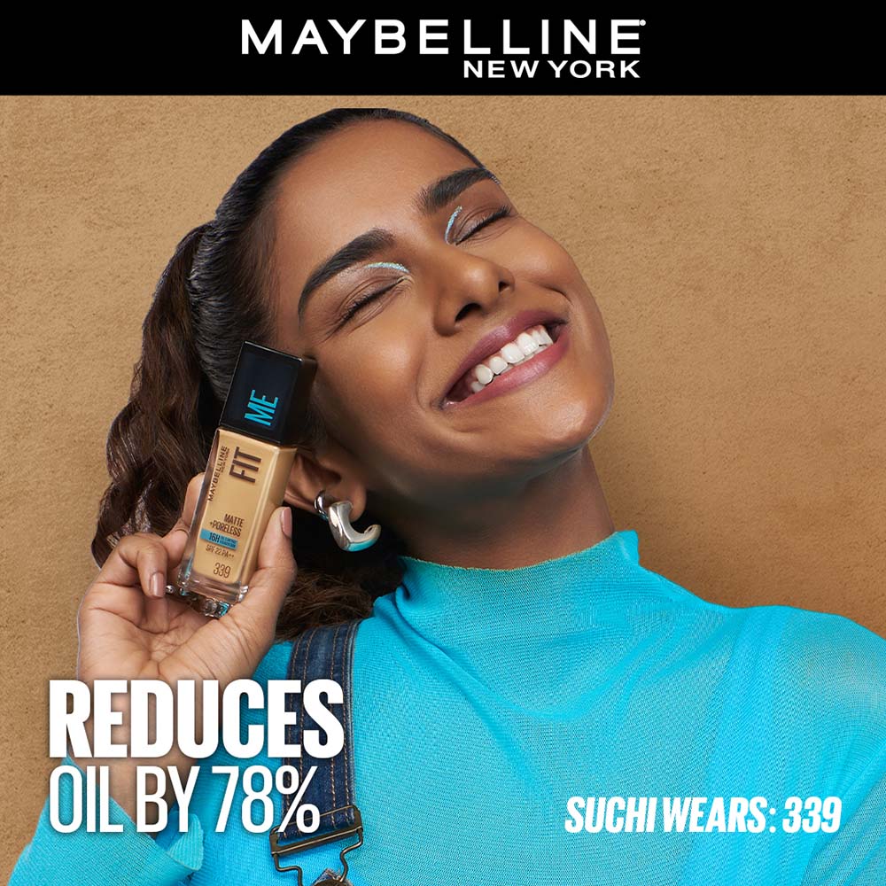 Maybelline New York Fit Me Matte + Poreless 16H Oil Control Foundation With SPF 22 PA ++ 128 Warm Nude, 18ml Buy at Indicrest Image 6