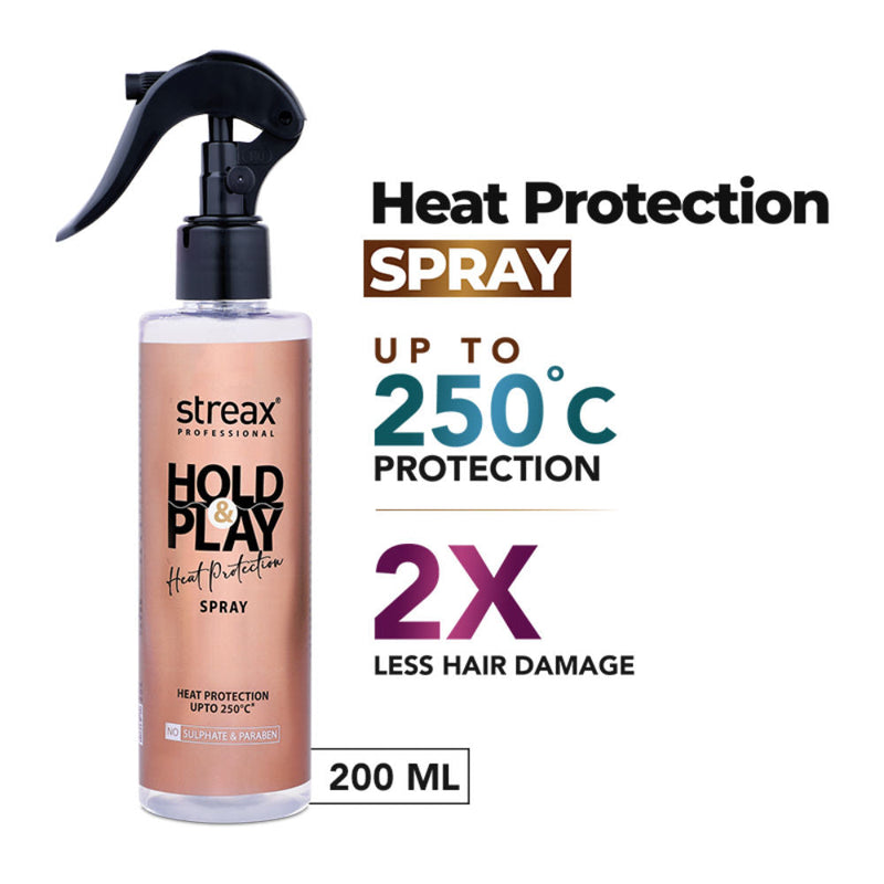 Streax Professional Hold & Play Heat Protection Spray, 200ml Buy at Indicrest