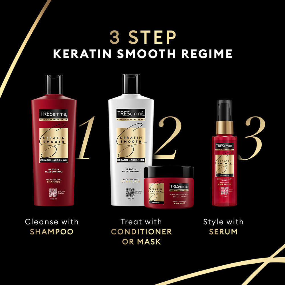 TRESemme Keratin Smooth Shampoo for Straighter Shinier Hair with Argan Oil Nourishes Dry Hair, 1000ml Buy at Indicrest Image 8