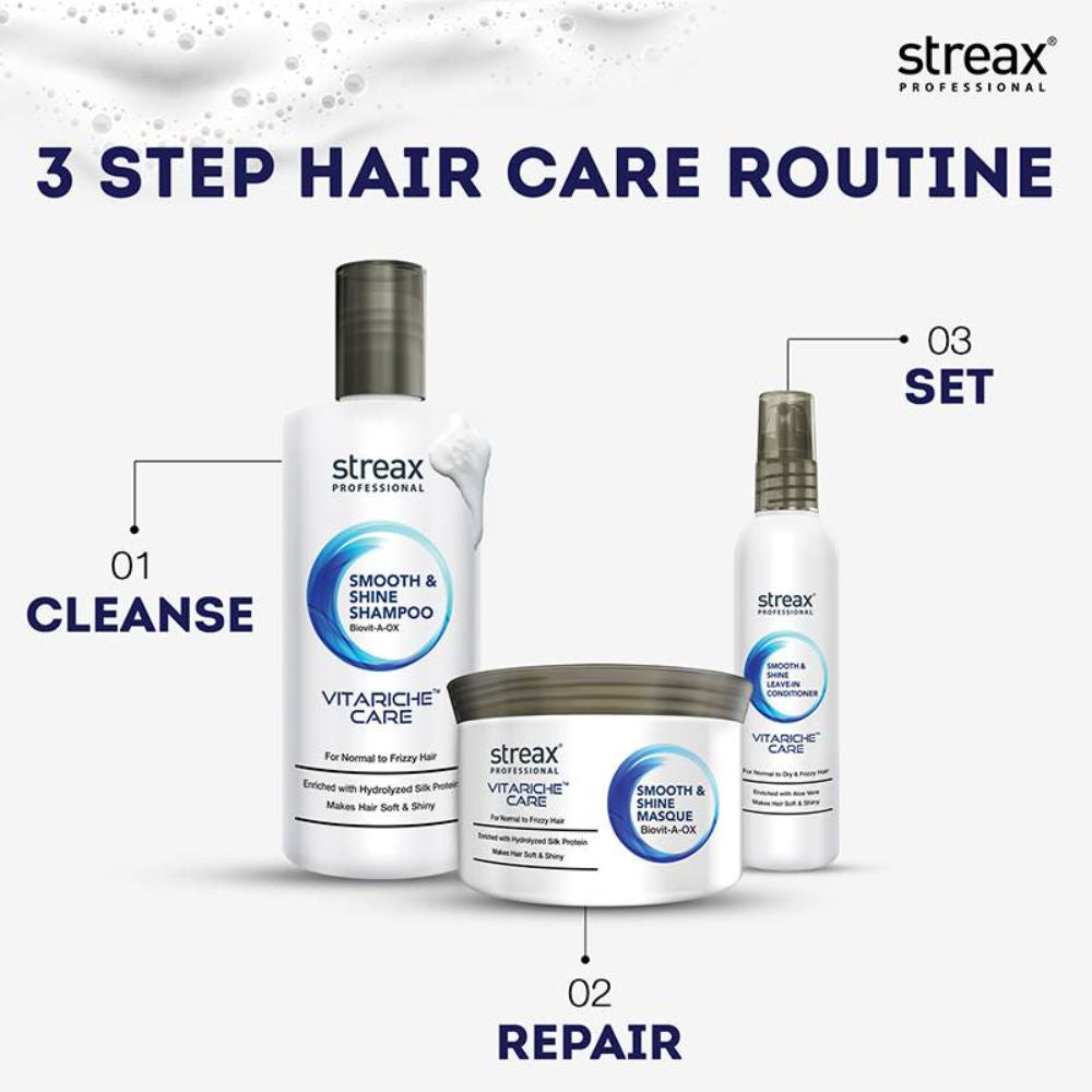 Streax Professional Vitariche Care Smooth & Shine Hair Masque For Frizzy & Dry hair, 500g Buy at Indicrest Image 5