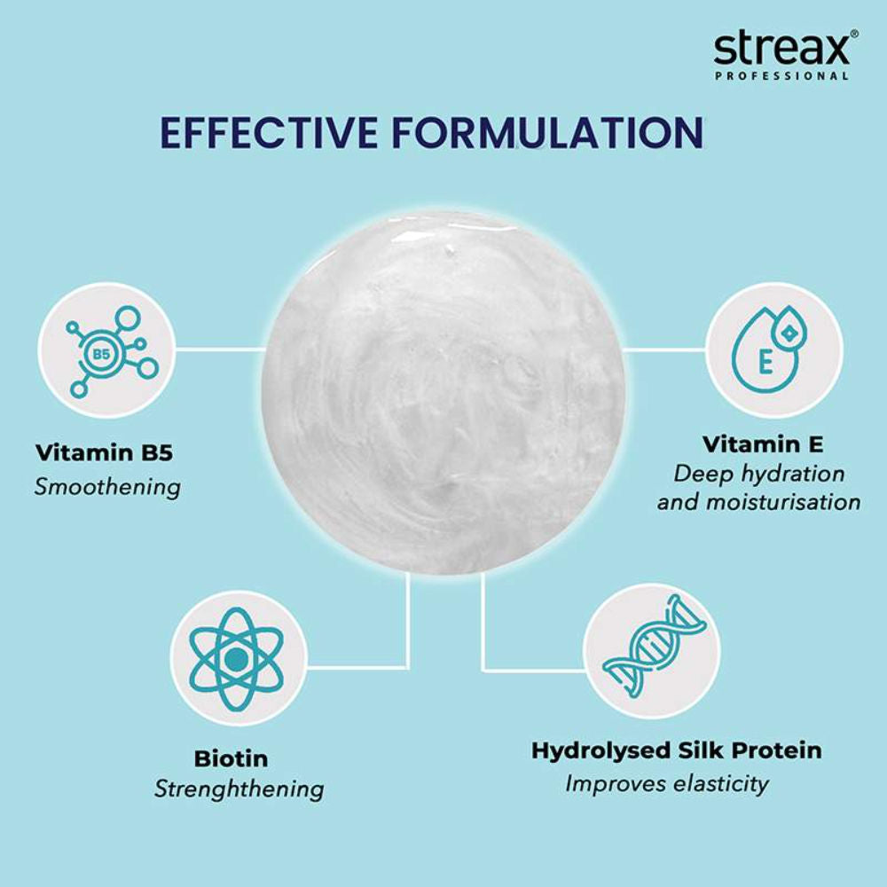 Streax Professional Vitariche Care Smooth & Shine For Normal to Dry Hair, 1500ml Buy at Indicrest Image 3