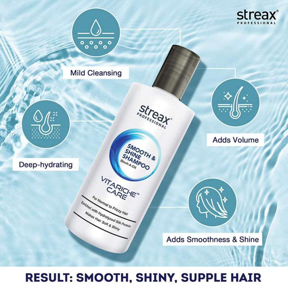 Streax Professional Vitariche Care Smooth & Shine For Normal to Dry Hair, 1500ml Buy at Indicrest Image 4