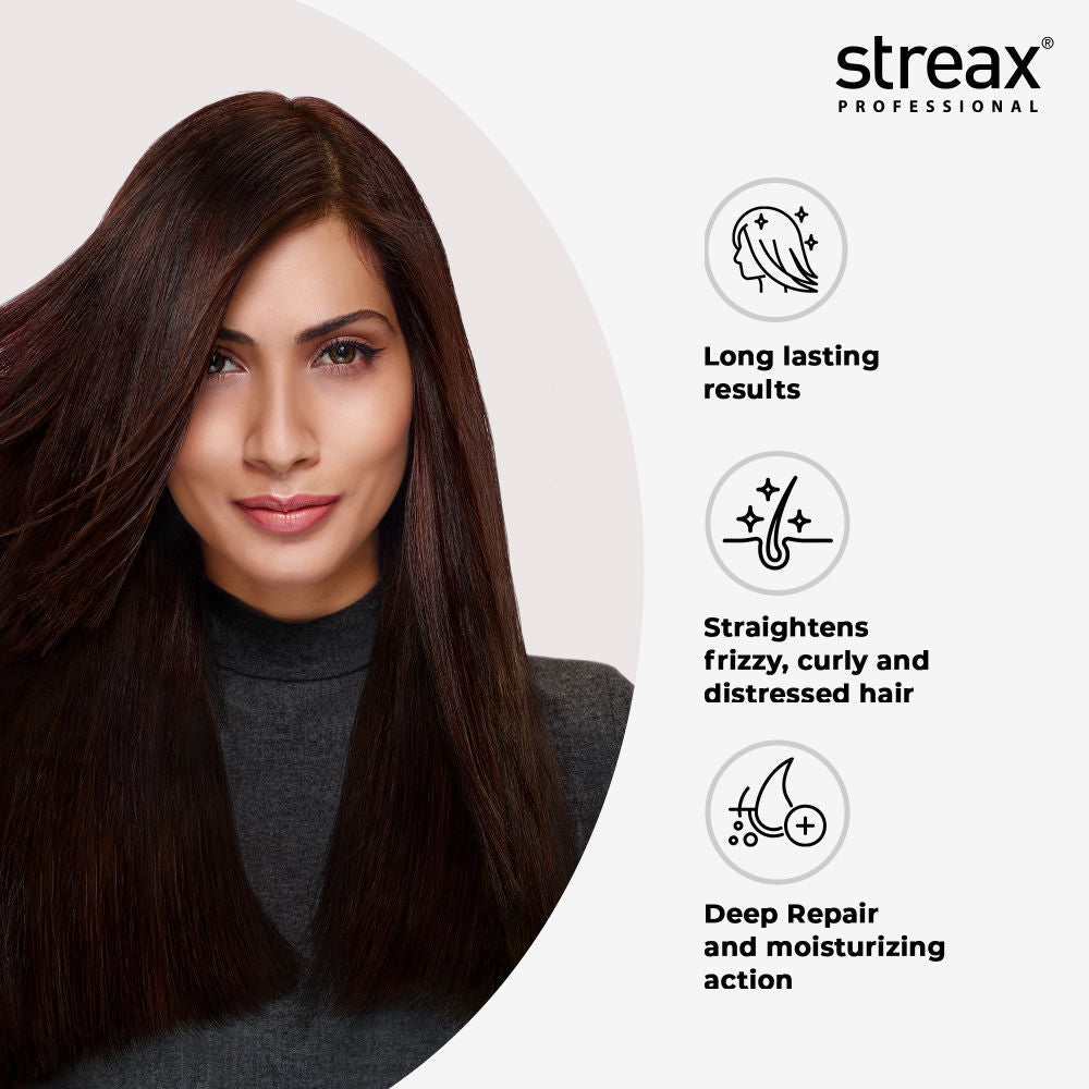 Streax Professional Canvoline Hair Straightening Kit Cream For Curly & Frizzy Hair Mild, 160g Buy at Indicrest Image 2