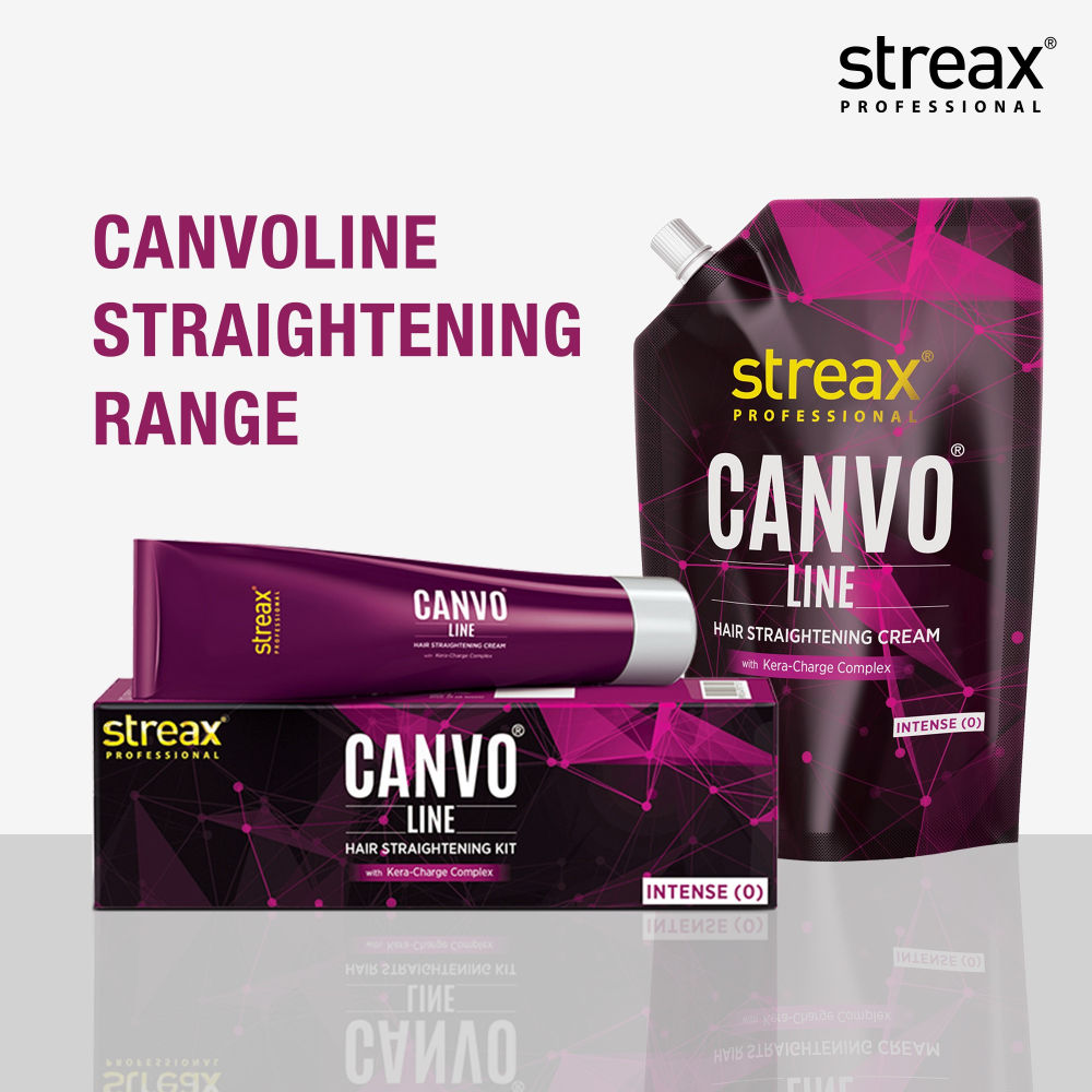 Streax Professional Canvoline Hair Straightening Kit Cream For Curly & Frizzy Hair Mild, 160g Buy at Indicrest Image 6