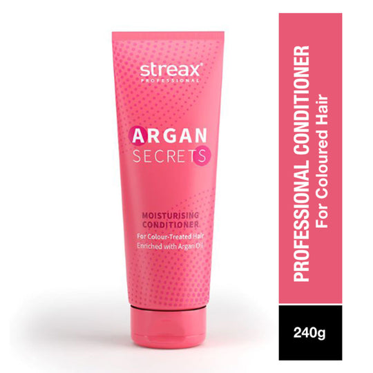 Streax Professional Argan Secrets Moisturising Conditoner For Colour - Treated Hair Enriched With Argan Oil, 240g Buy at Indicrest