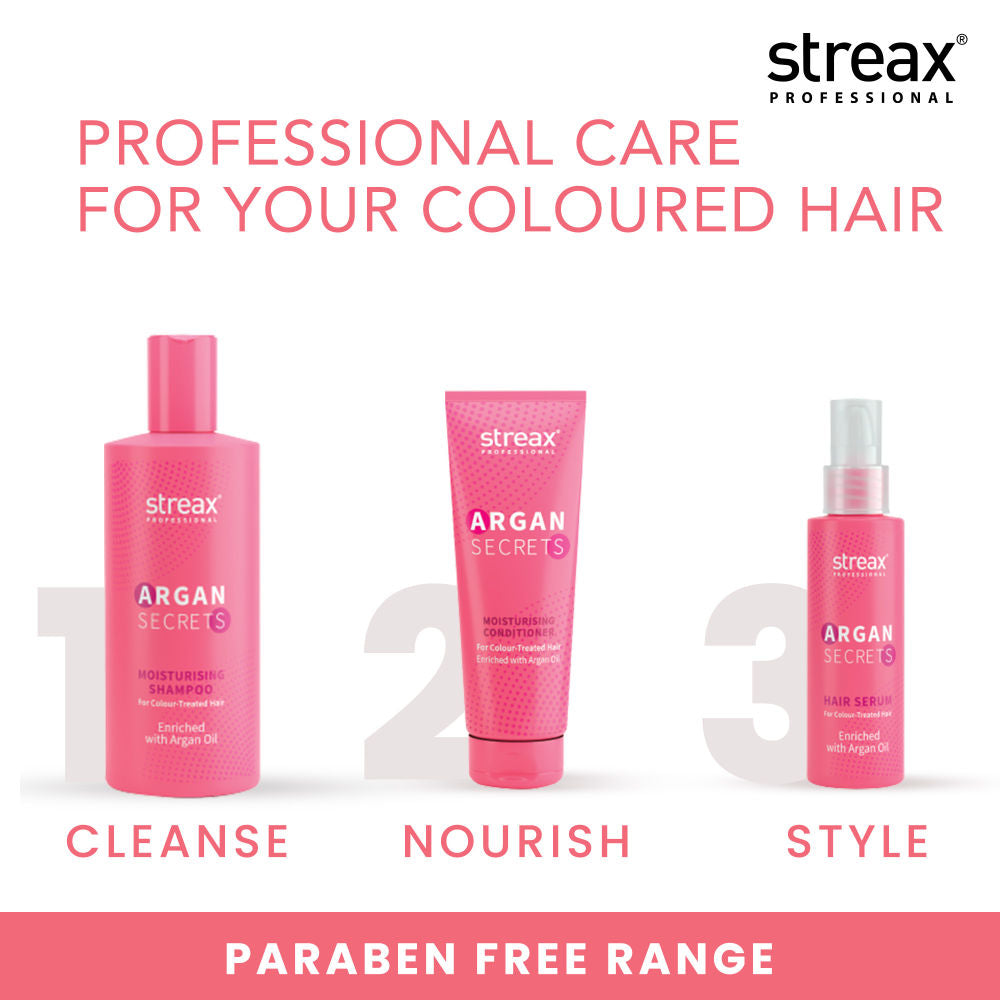 Streax Professional Argan Secrets Moisturising Conditoner For Colour - Treated Hair Enriched With Argan Oil, 240g Buy at Indicrest Image 6
