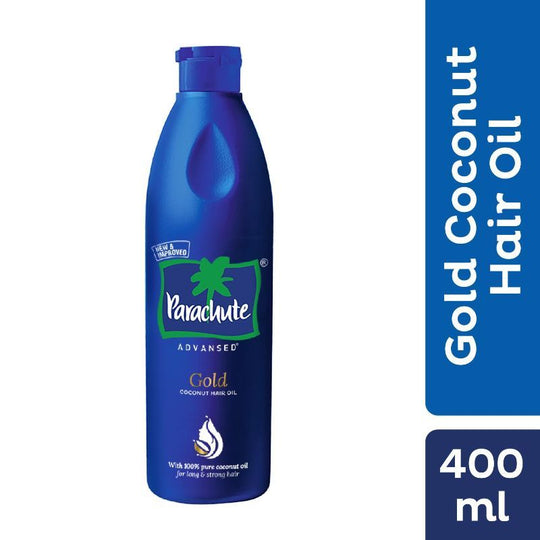 Parachute Advansed Gold Coconut Hair Oil With Vitamin-E For Long, Strong & Gorgeous Hair, 400ml Buy at Indicrest
