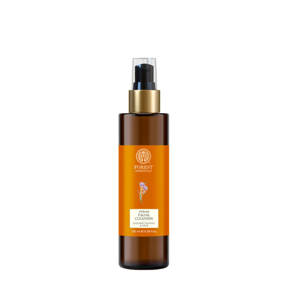 Forest Essentials Delicate Facial Cleanser with Saffron & Neem - Ayurvedic Face Wash For Oily Skin, 130ml, Buy from Indicrest