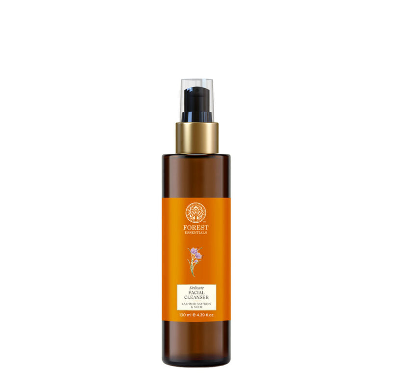 Forest Essentials Delicate Facial Cleanser with Saffron & Neem - Ayurvedic Face Wash For Oily Skin, 130ml, Buy from Indicrest