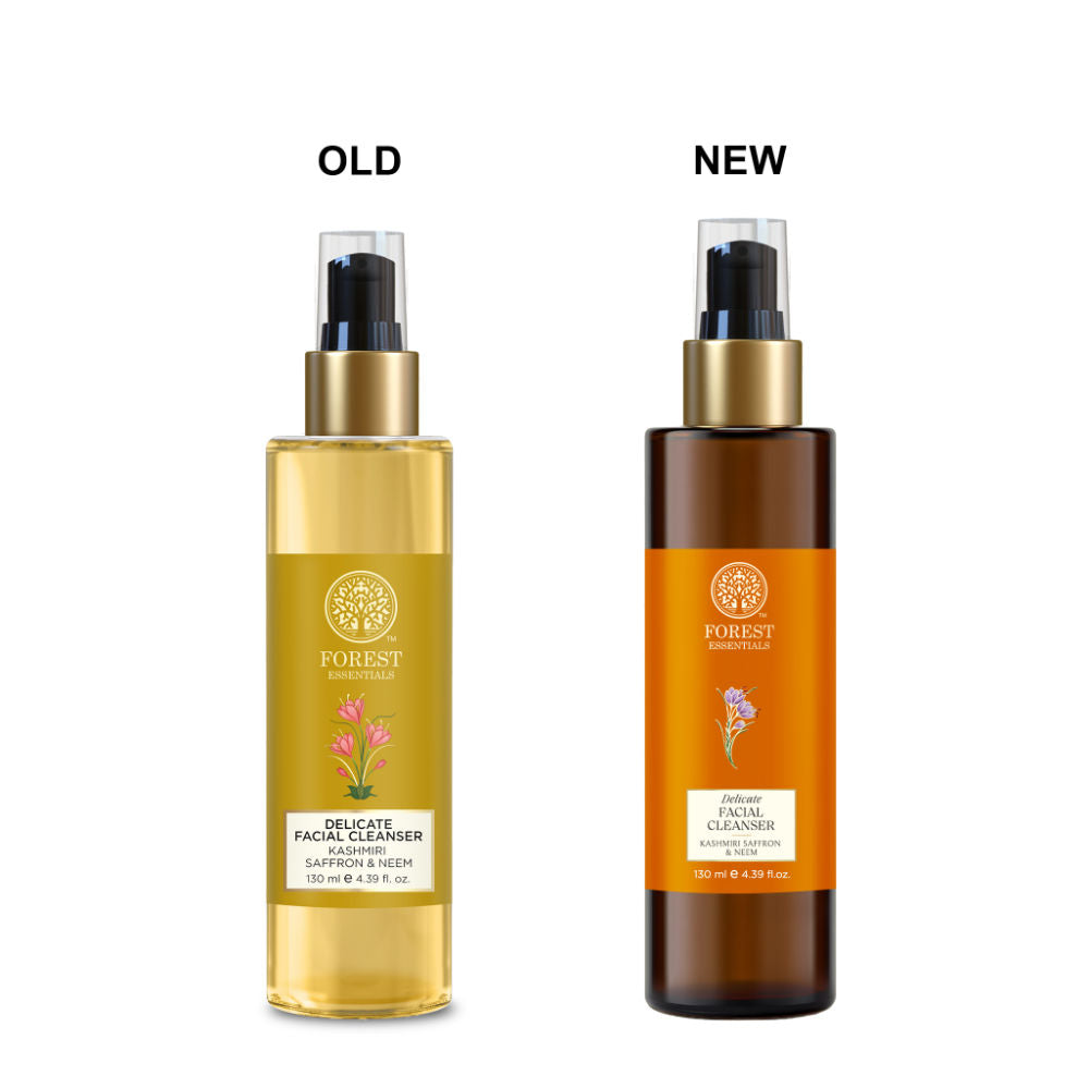Forest Essentials Delicate Facial Cleanser with Saffron & Neem - Ayurvedic Face Wash For Oily Skin, 130ml