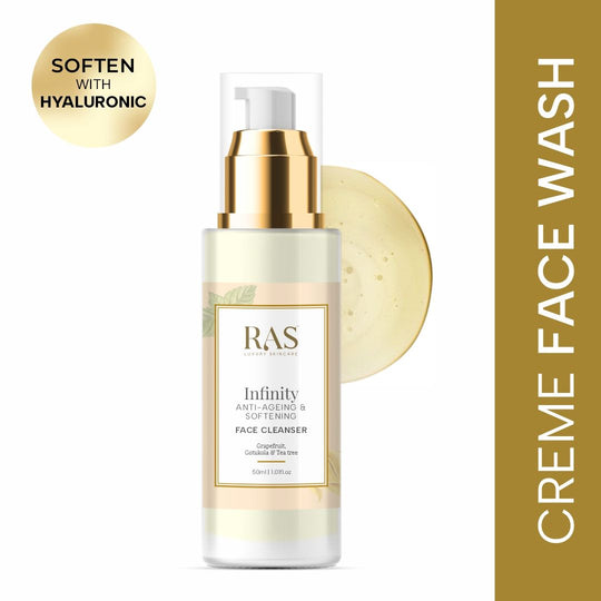 RAS Luxury Oils Infinity Anti Ageing Creme Face Wash Cleanser, 50ml, Buy from Indicrest