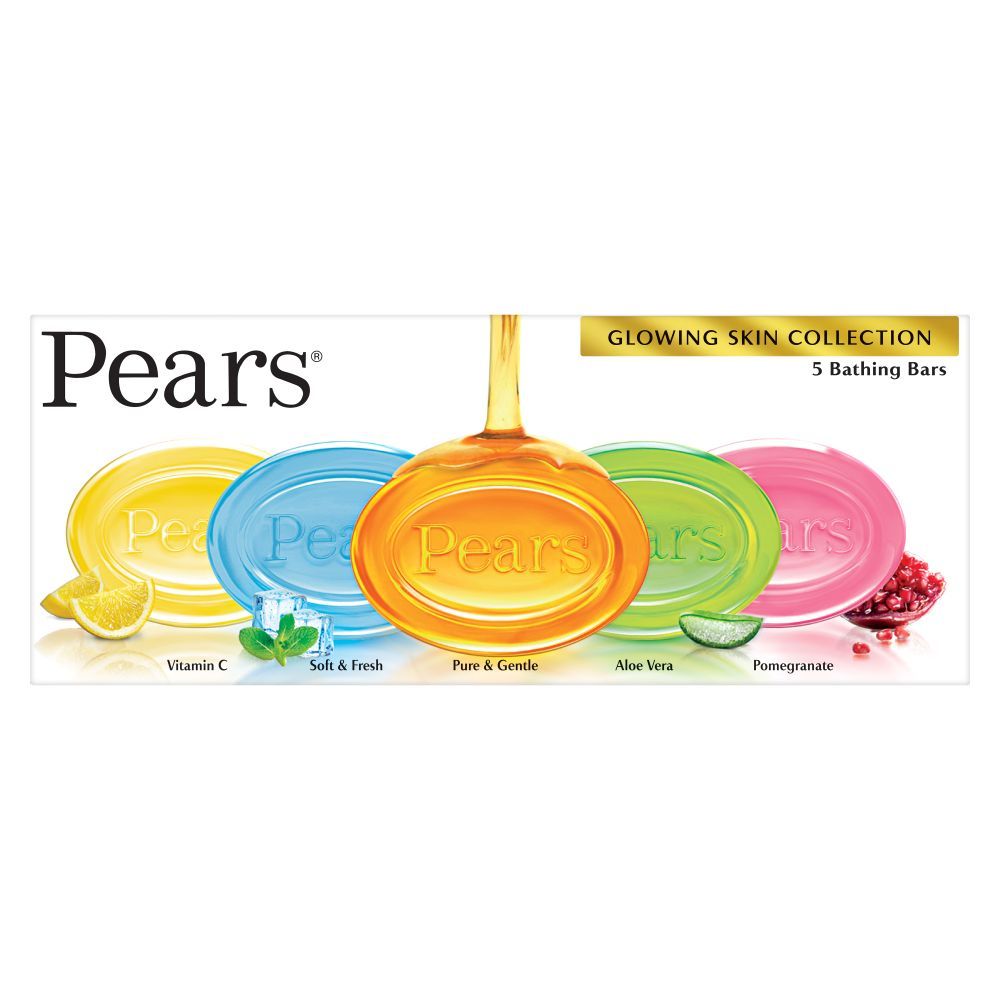 Pears Glowing Skin Collection Variety 5 Bathing Bars, 625g Buy at Indicrest Image 2