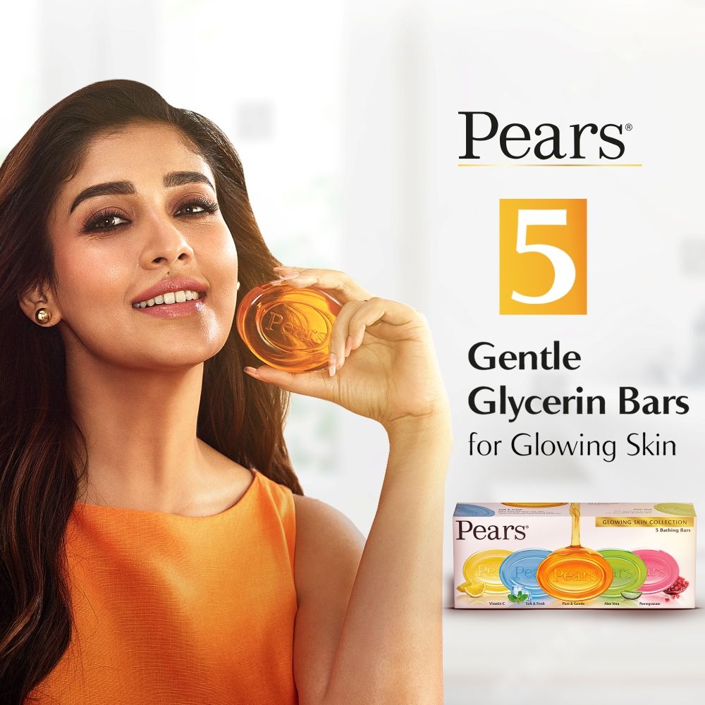 Pears Glowing Skin Collection Variety 5 Bathing Bars, 625g Buy at Indicrest Image 4