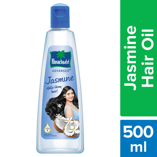 Parachute Advansed Jasmine Coconut Hair Oil, Vitamin E for Healthy Shiny Hair, Non-sticky, 500ml Buy at Indicrest