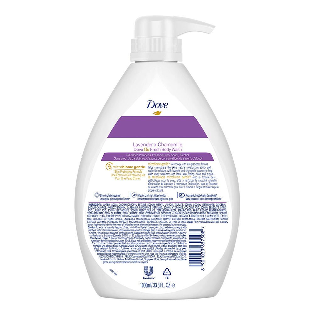 Dove Body Wash - Lavender & Chamomile Go Fresh, 1000ml Buy at Indicrest Image 3