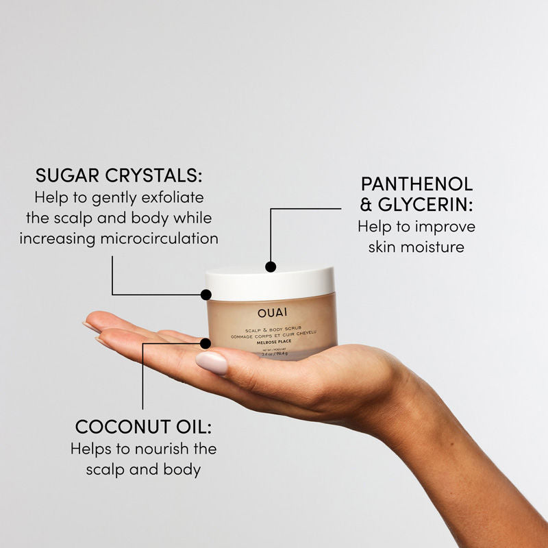 OUAI Scalp & Body Scrub Melrose Place - Travel Size, 96.4g