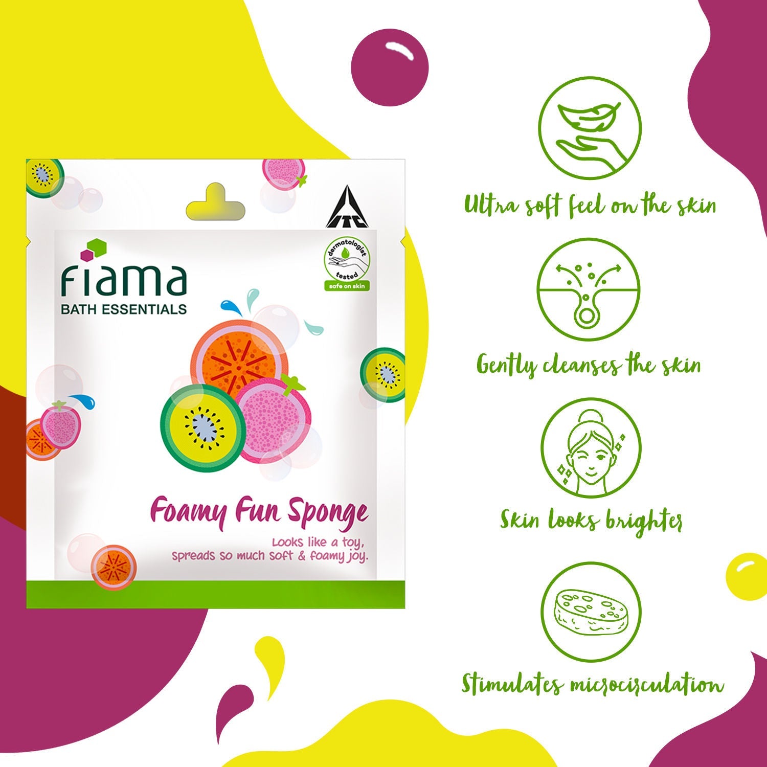 Fiama Bath Essentials Foamy Fun Sponge Buy at Indicrest Image 5