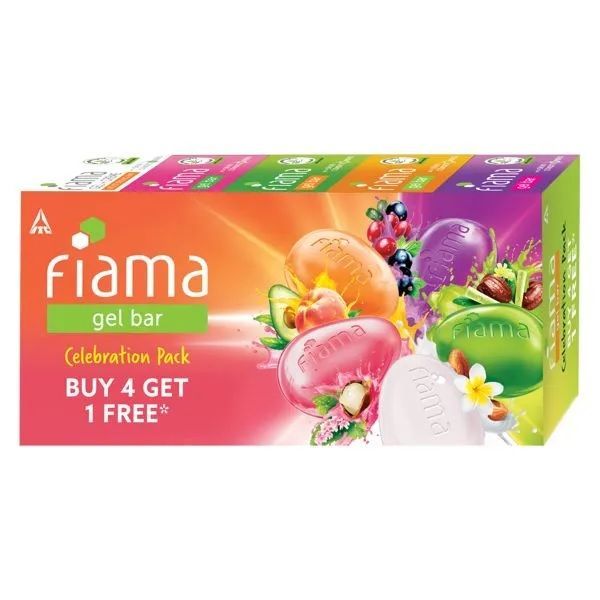 Fiama Gel Bar Celebration Pack, Variety Pack, Safe On Skin, Skin Friendly PH (Buy 4 Get 1 Free), 625g Buy at Indicrest Image 2