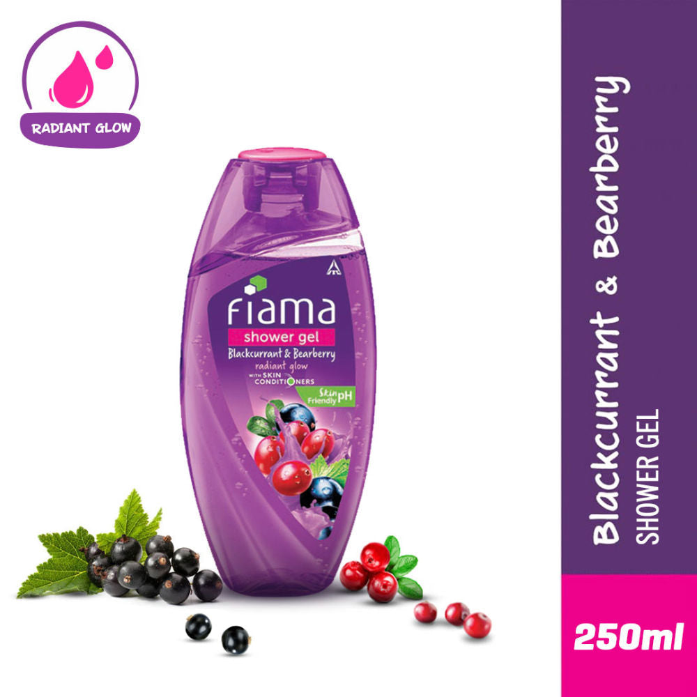 Fiama Shower Gel Blackcurrant & Bearberry Body Wash, Radiant Glowing & Hydrating Skin, 250ml Buy at Indicrest