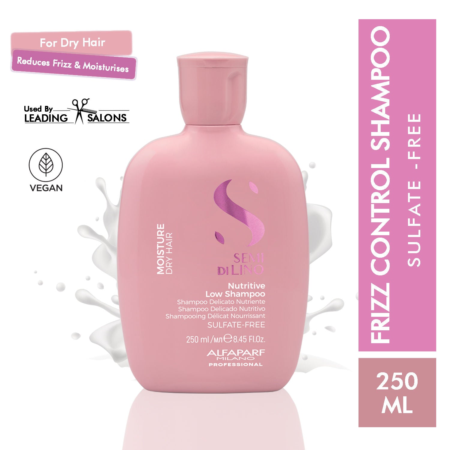 ALFAPARF MILANO Nutritive Hydration Shampoo with linseed/Flaxseeds for Dry & Frizzy, Colored Hair, 250ml, Buy from Indicrest