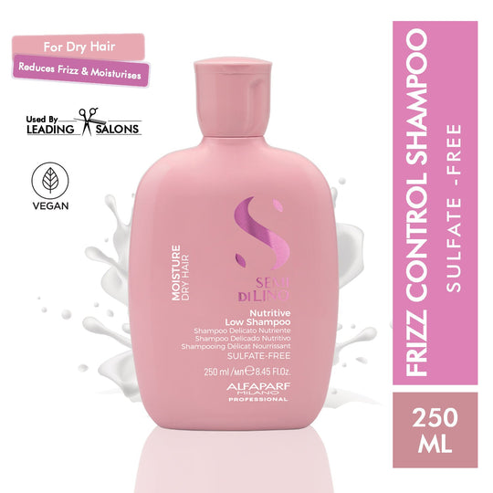 ALFAPARF MILANO Nutritive Hydration Shampoo with linseed/Flaxseeds for Dry & Frizzy, Colored Hair, 250ml, Buy from Indicrest
