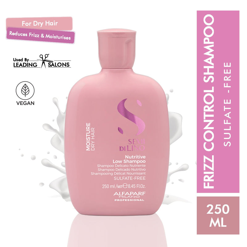 ALFAPARF MILANO Nutritive Hydration Shampoo with linseed/Flaxseeds for Dry & Frizzy, Colored Hair, 250ml, Buy from Indicrest