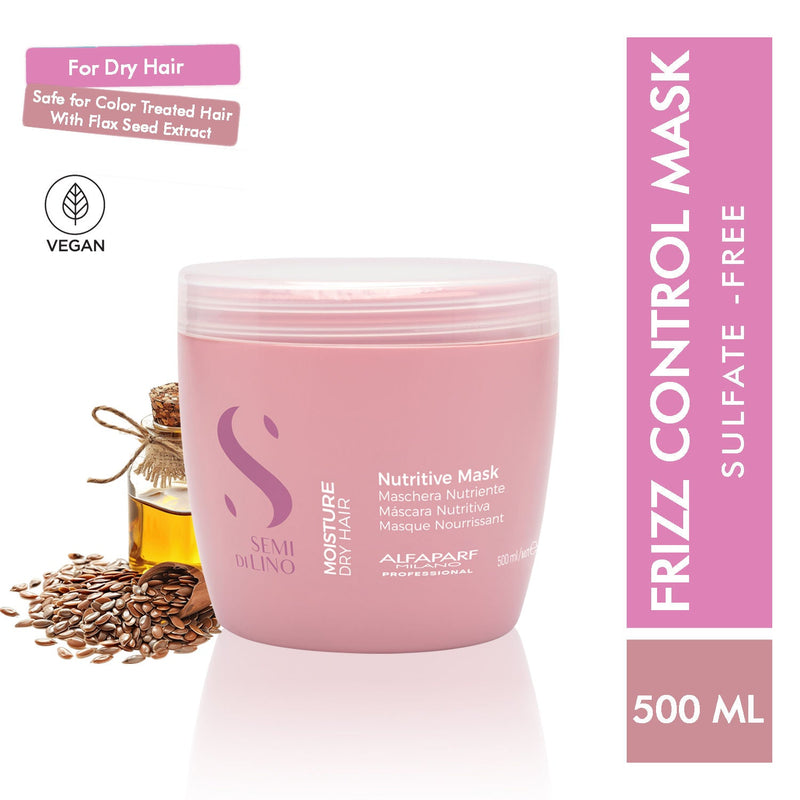 ALFAPARF MILANO Nutritive Hydrating Mask for Frizzy & Dry Hair, Moisturising, Sulfate Free, 500ml, Buy from Indicrest