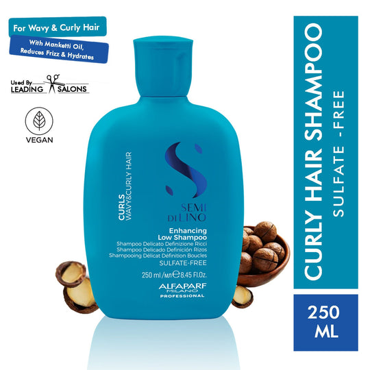 ALFAPARF MILANO Curly Hair Shampoo, Reduces Frizz & Adds Moisture, Sulfate Free, 250ml, Buy from Indicrest