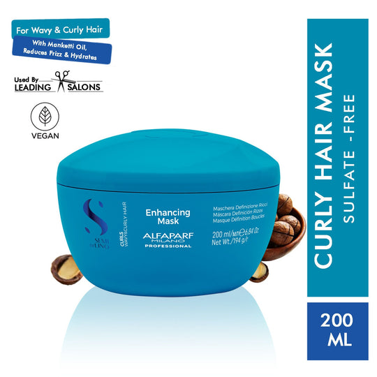 ALFAPARF MILANO Curly Hair Mask for All Curl Types, Frizzy Hair, Sulfate Free, 200ml, Buy from Indicrest