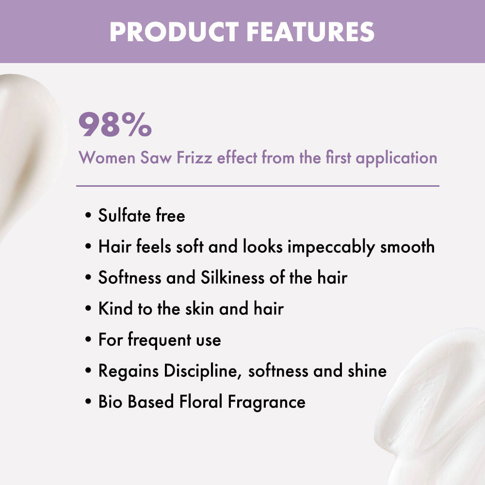 ALFAPARF MILANO Smoothing Shampoo For Dry & Frizzy Hair, Adds Smoothness, Sulfate Free, 250ml