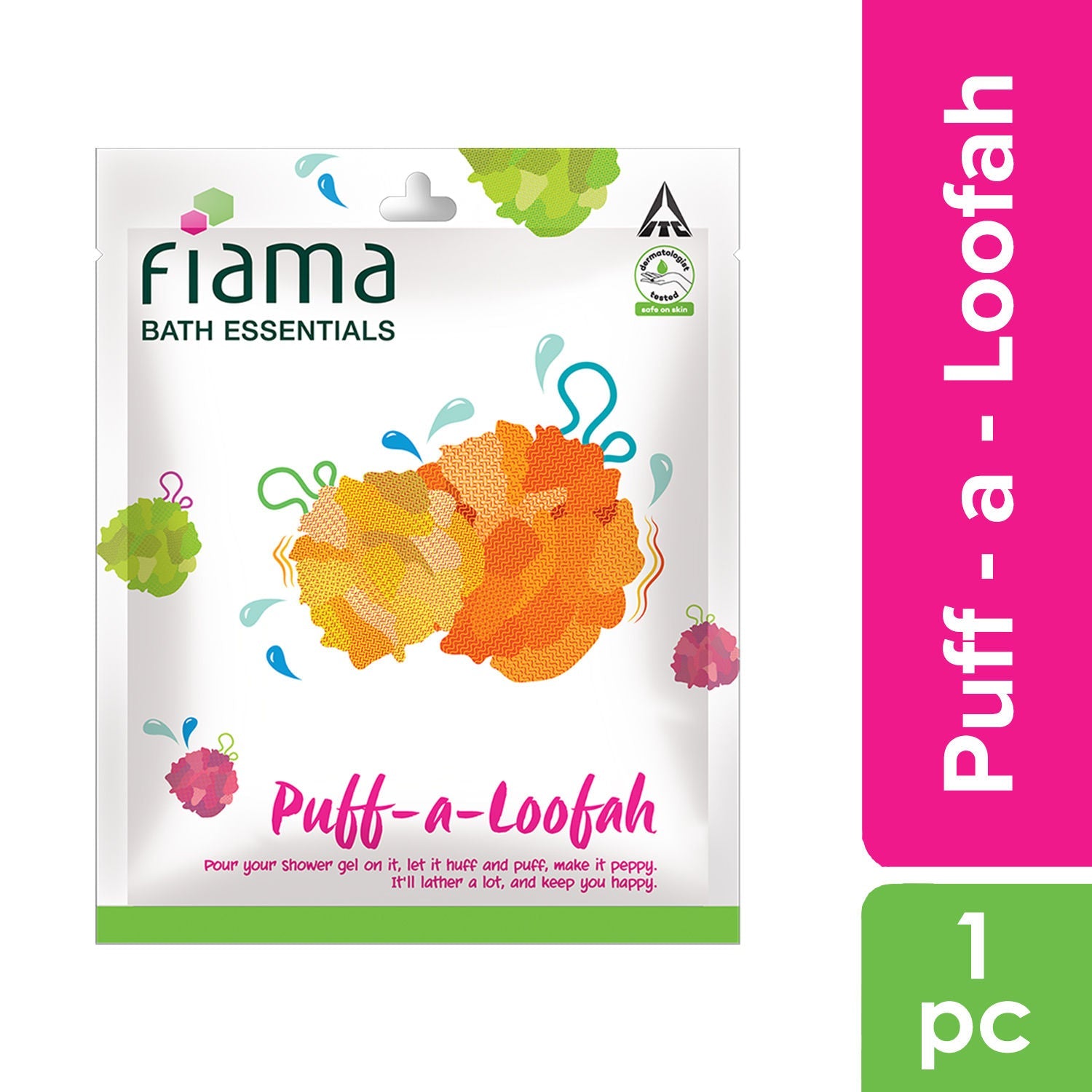 Fiama Bath Essentials Puff-a-Loofah (Color May Very) Buy at Indicrest Image 2